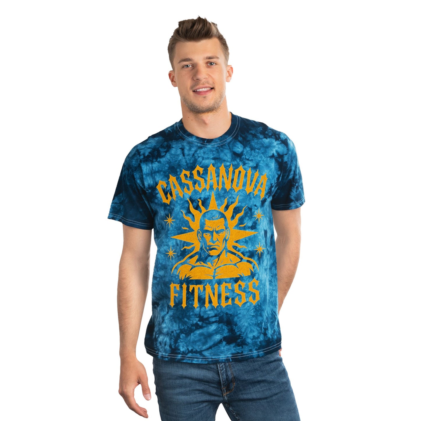 Crystal Blue Shark Tie-Dye Tee | Unisex Graphic Shirt, Unique Summer Wear, Beach Outfit, Gift for Shark Lovers, Cool Casual Top