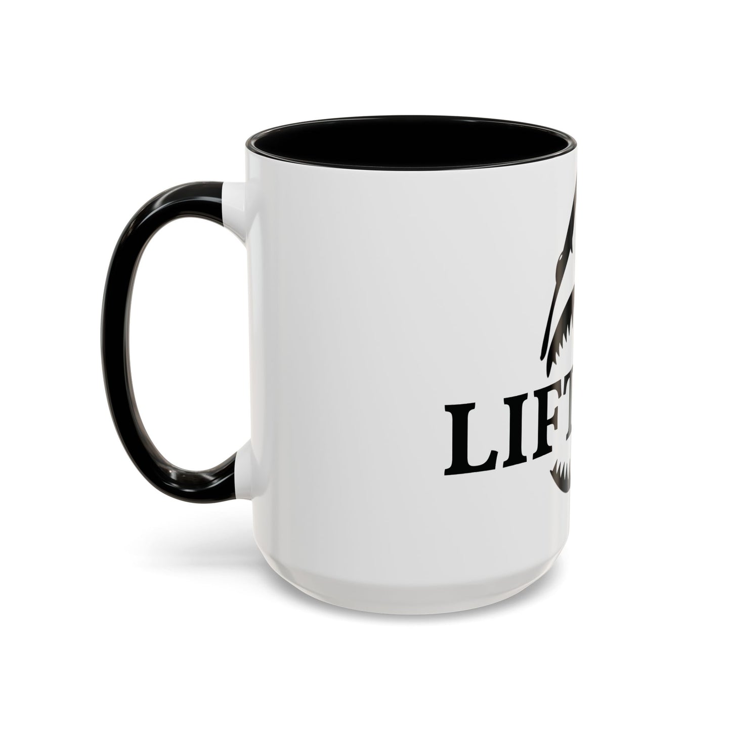 I Lift Bro Shark Teeth Coffee Mug — Funny Gym Gift Accent Mug