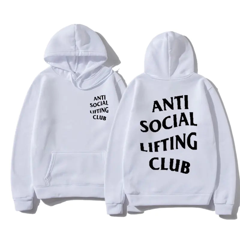 anti social lifting club white