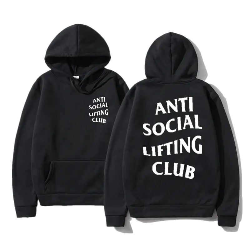 anti social lifting club black