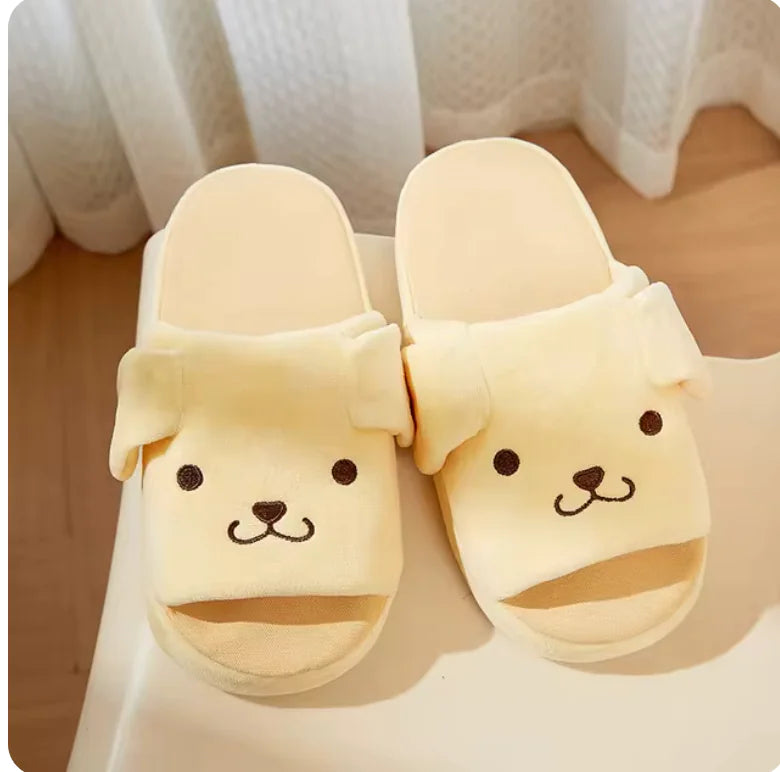 Sanrio Slippers with Moving Ears – Kuromi & Cinnamoroll, Anti-Slip